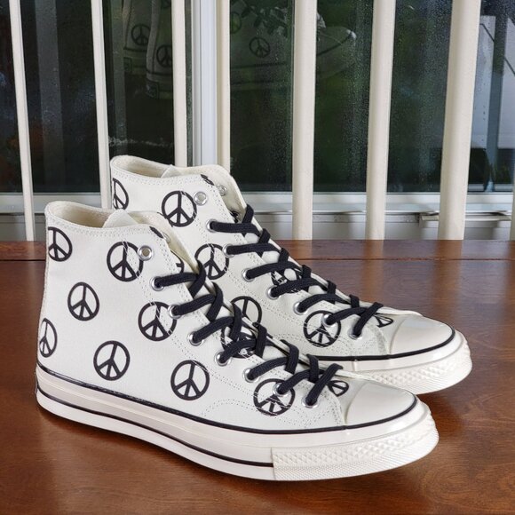 Converse Other - Converse Chuck 70 Hi Unleash Peace Logo 167912C Egret/Black Size 10 Men's
